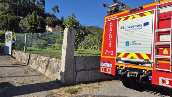 Incendio en O Rosal: intervención rápida del GES de A Guarda en una cocina