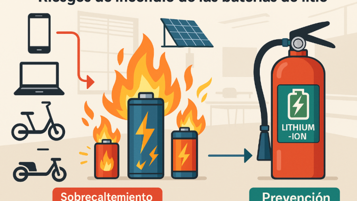 Baterías de litio y seguridad: cómo operan y por qué presentan riesgo de fuego