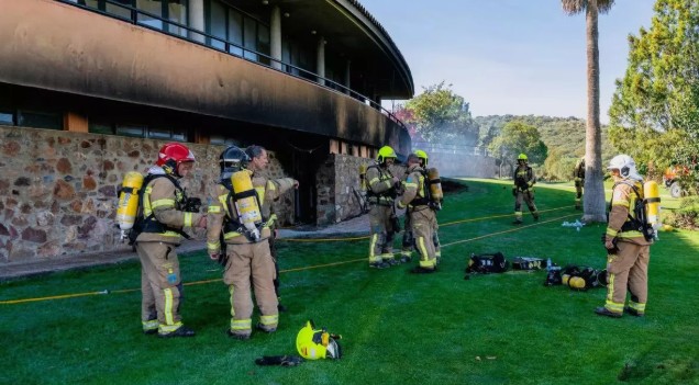 Hombre resulta herido en incendio de la cocina del Club de Golf de Cáceres