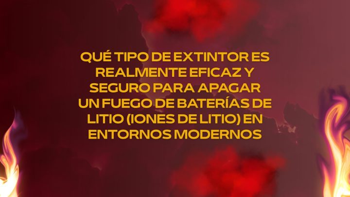 Qué tipo de extintor es realmente eficaz y seguro para apagar un fuego de baterías de litio (iones de litio) en entornos modernos