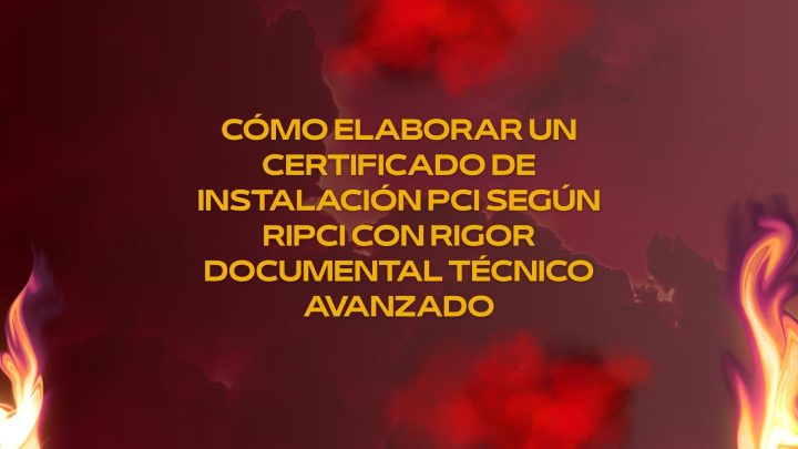 Cómo elaborar un certificado de instalación PCI según RIPCI con rigor documental técnico avanzado