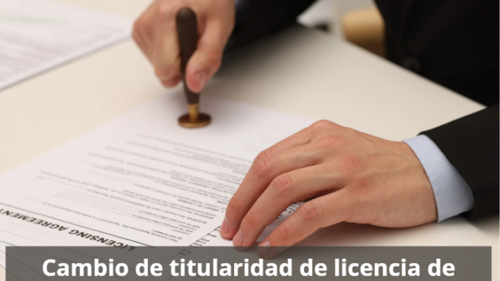 Cambio de titularidad de licencia de actividad