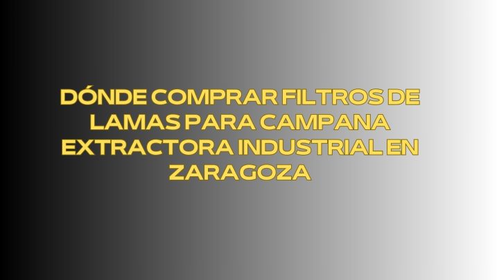 Dónde comprar filtros de lamas para campana extractora industrial en Zaragoza